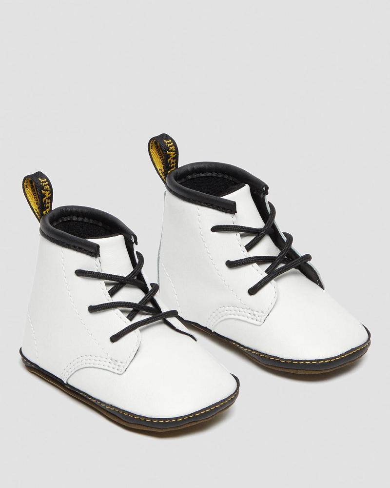 Botas Casuales Dr Martens Newborn 1460 Auburn Cuero Booties Niños Blancos | MX 15BEX